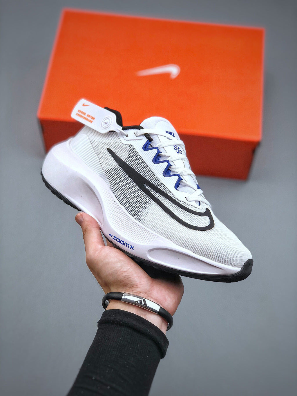 Nike Air Zoom Fly 5™ – Blanc fluorescent avec Bleu océan