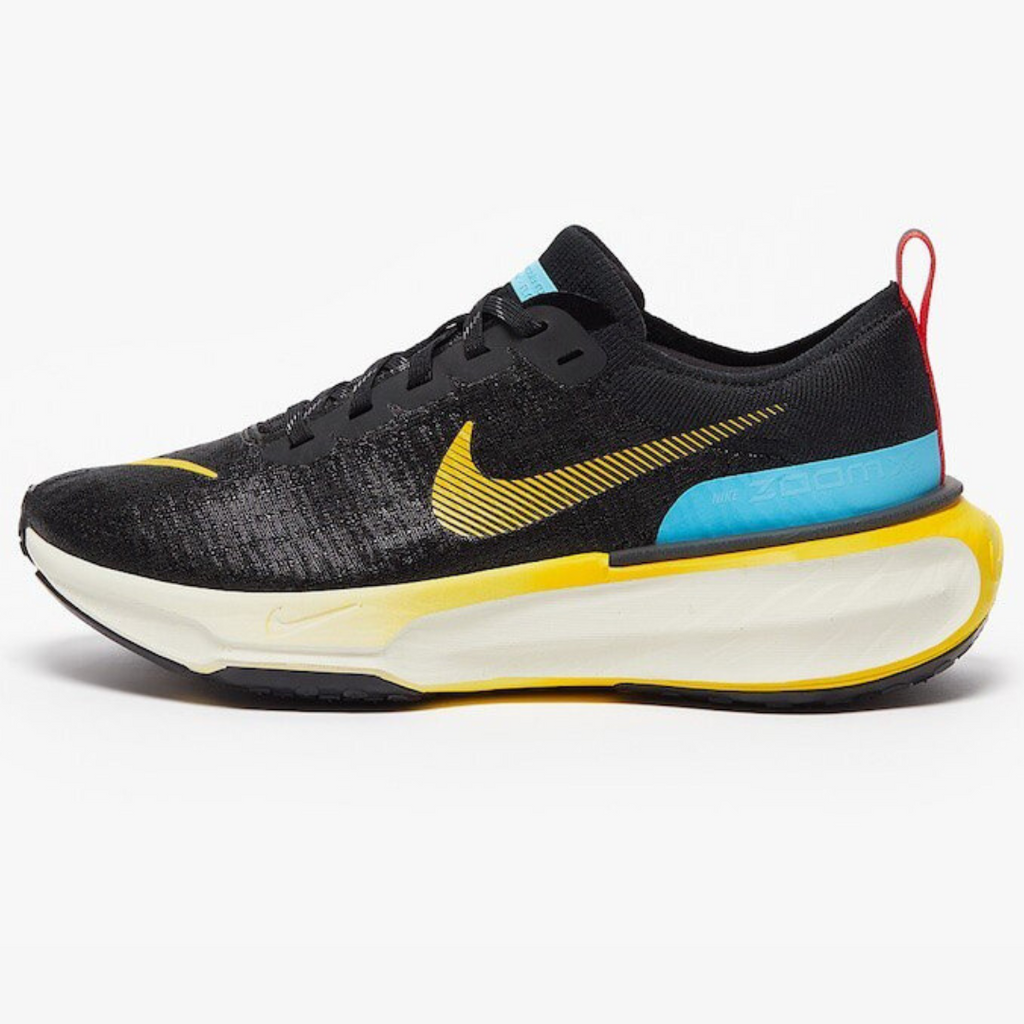 Nike ZoomX Invincible Run 3™ – Noir Core avec Bleu Baltique et Jaune Volt