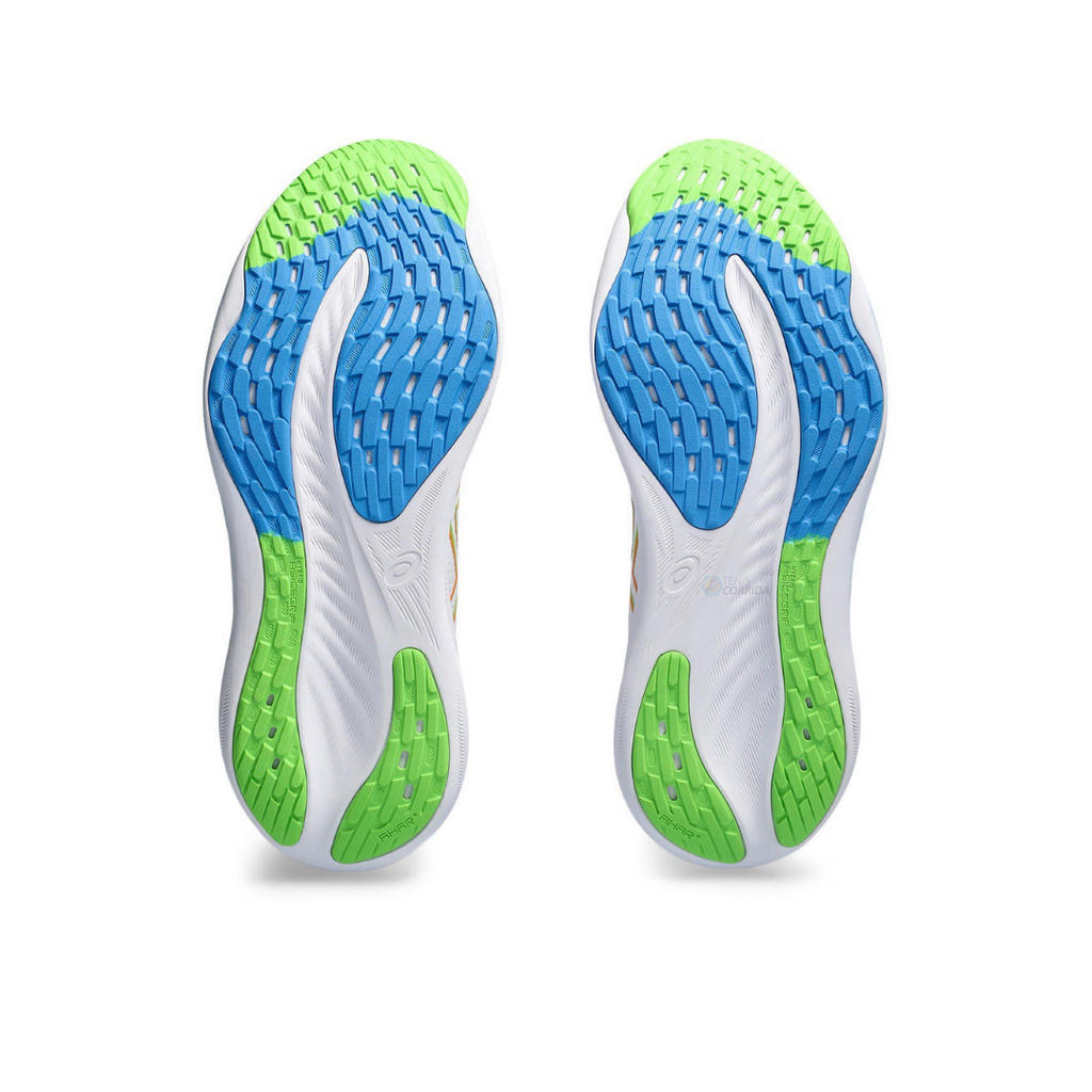 Asics Gel-Nimbus 26™ – Blanc avec Bleu et Vert
