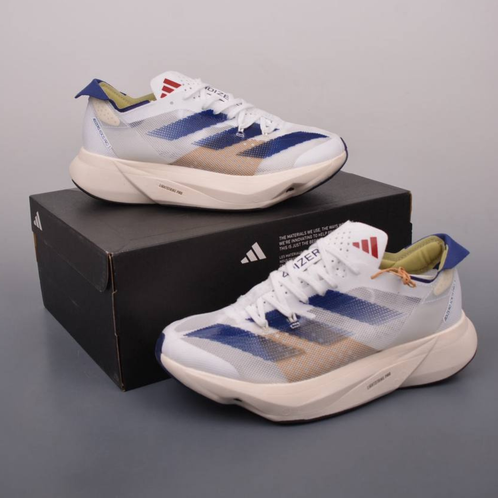 Adidas Adizero Adios Pro 3™ – Blanc/Bleu Foncé