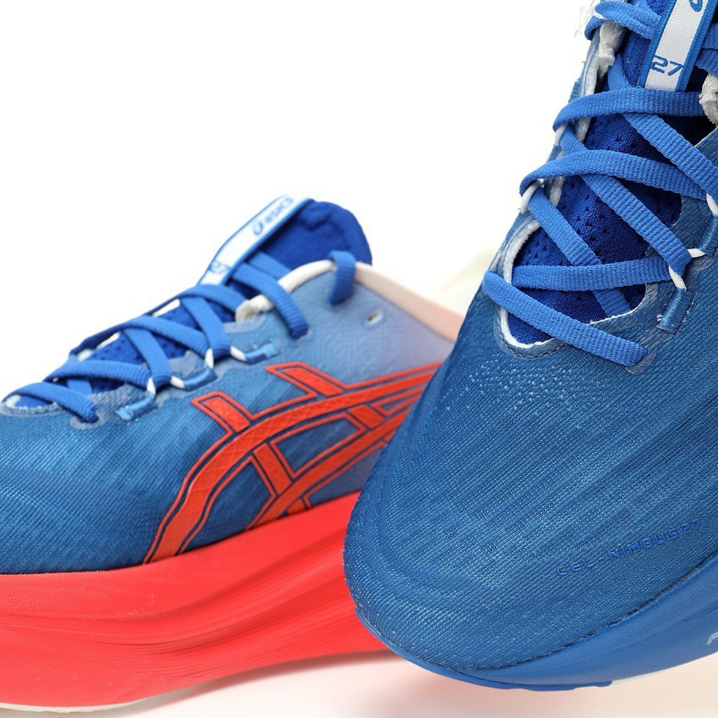 Asics Gel-Nimbus 27 Paris™ – Bleu avec Rouge et Blanc