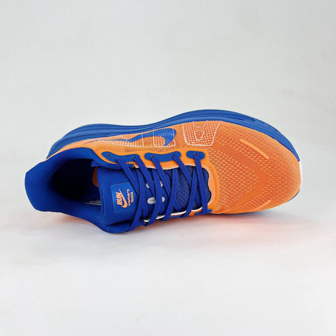 Nike Vomero Premium™ – Orange coucher de soleil avec bleu océan et blanc luminescent