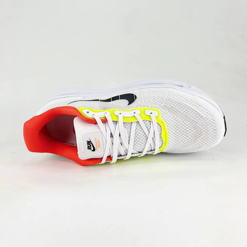 Nike Vomero Premium™ – Blanc brillant avec Cramoisi vif et Vert fluo