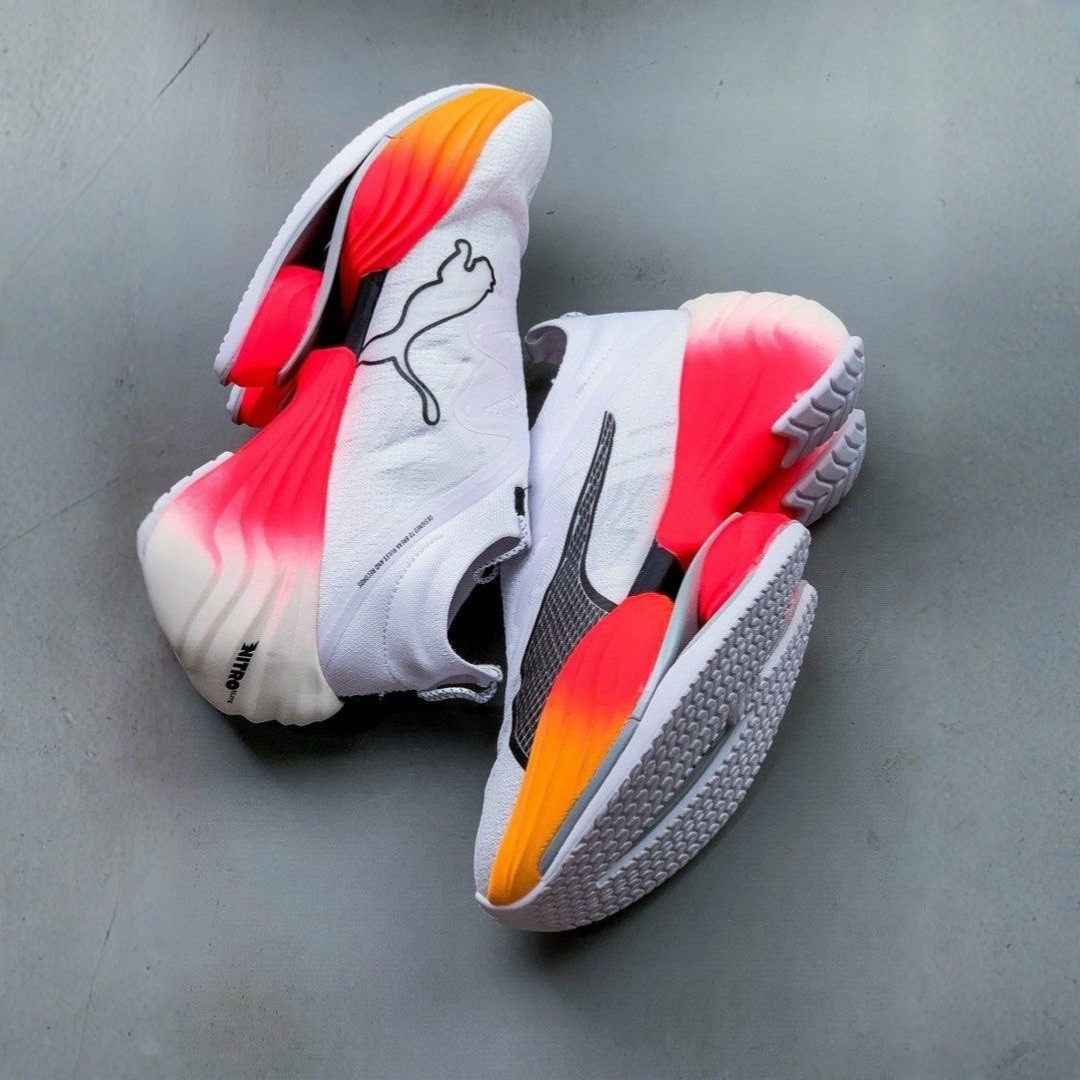 Puma Fast-RB Nitro Elite™ – Blanc avec Rose et Orange