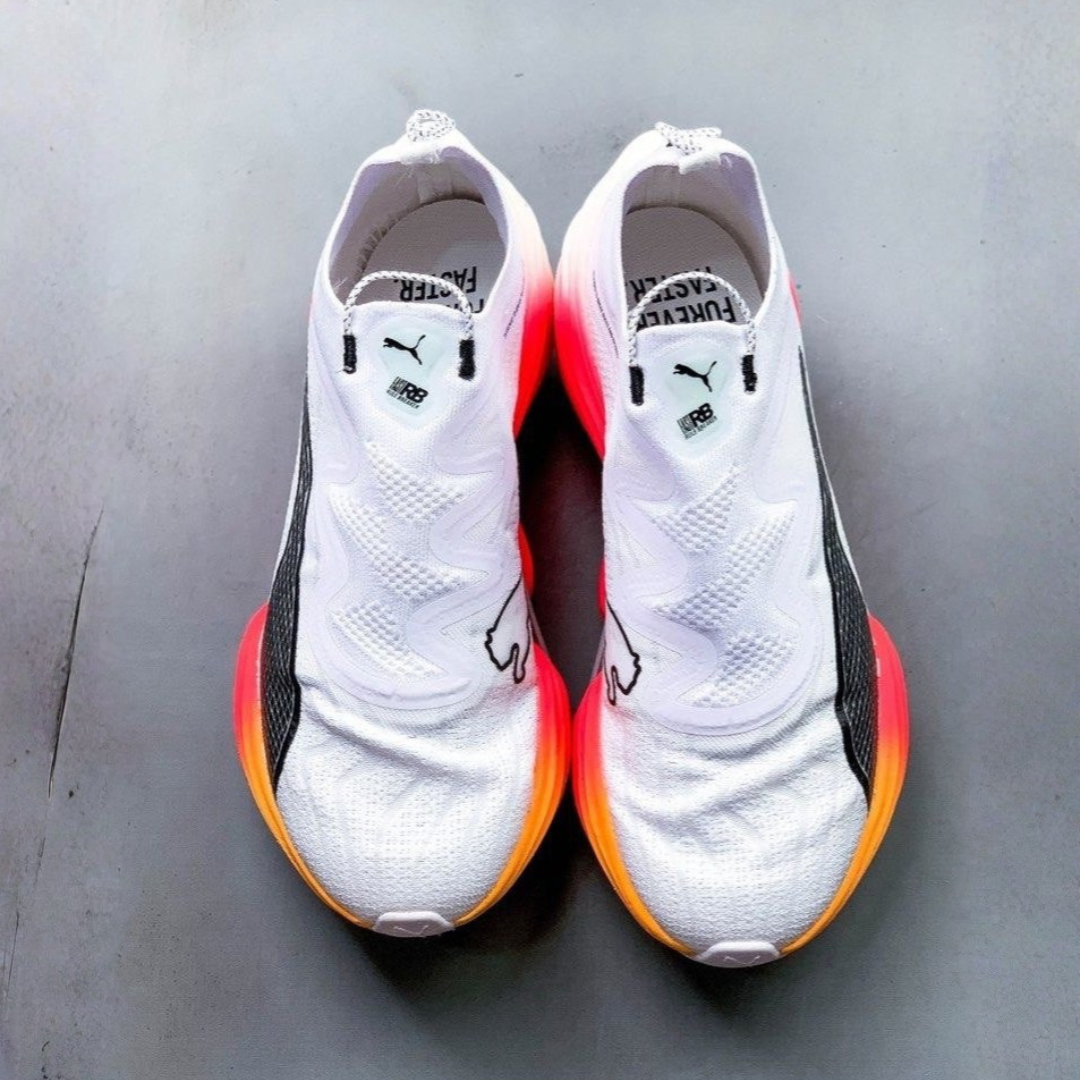 Puma Fast-RB Nitro Elite™ – Blanc avec Rose et Orange