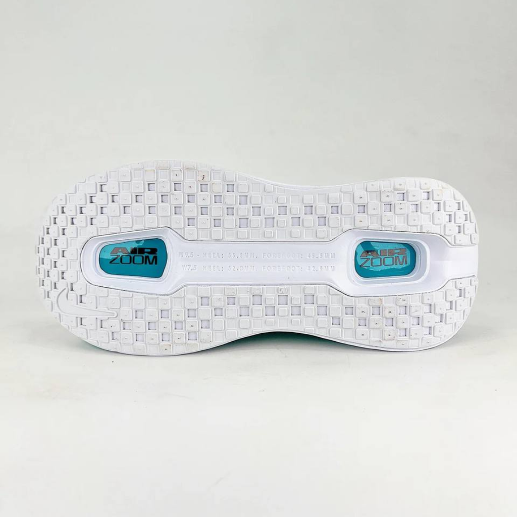 Nike Vomero Premium™ – Blanc brillant avec bleu turquoise