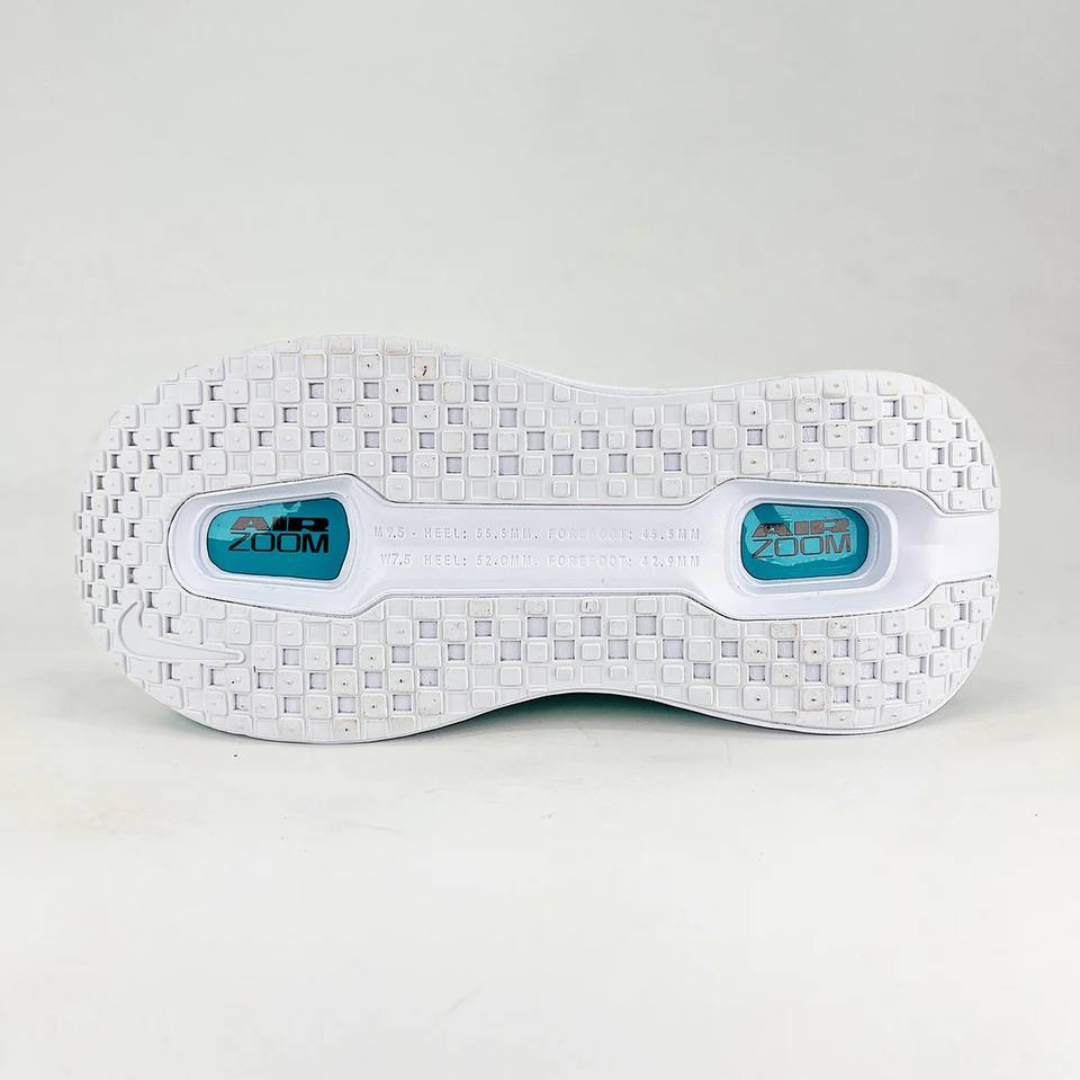 Nike Vomero Premium™ – Blanc brillant avec bleu turquoise