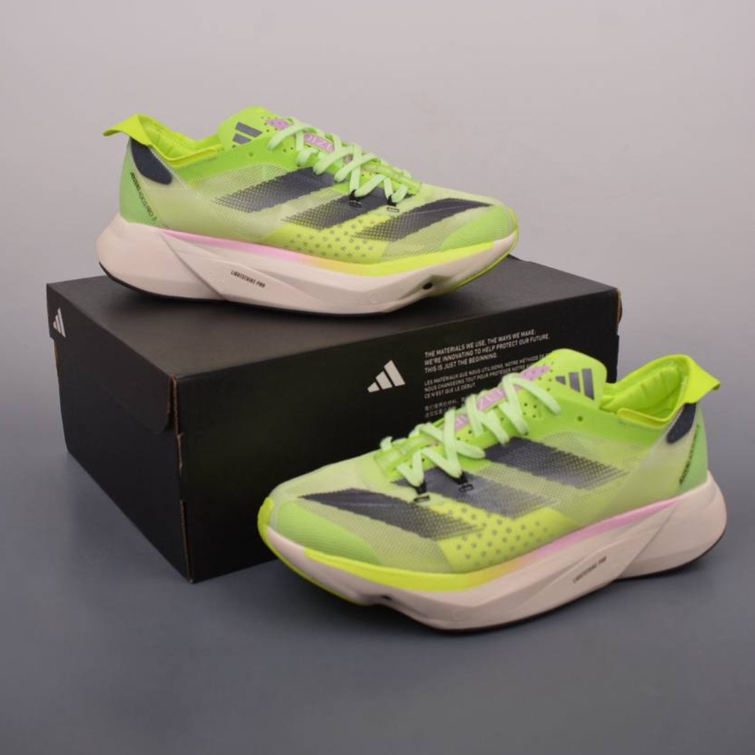 Adidas Adizero Adios Pro 3™ – Vert Néon avec Noir et Lilas