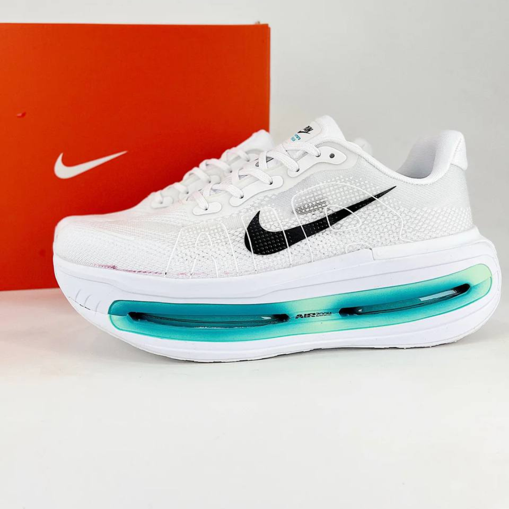 Nike Vomero Premium™ – Blanc brillant avec bleu turquoise