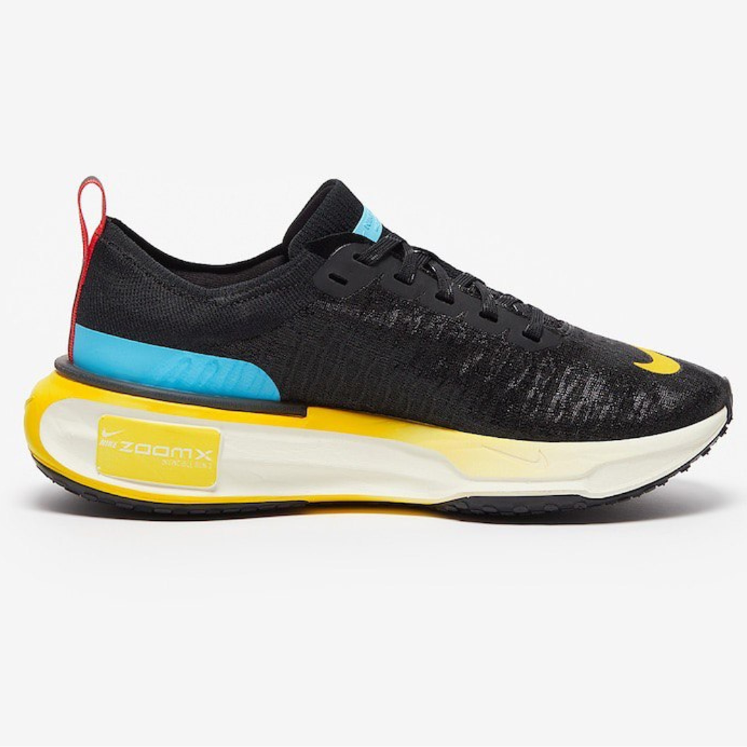 Nike ZoomX Invincible Run 3™ – Noir Core avec Bleu Baltique et Jaune Volt