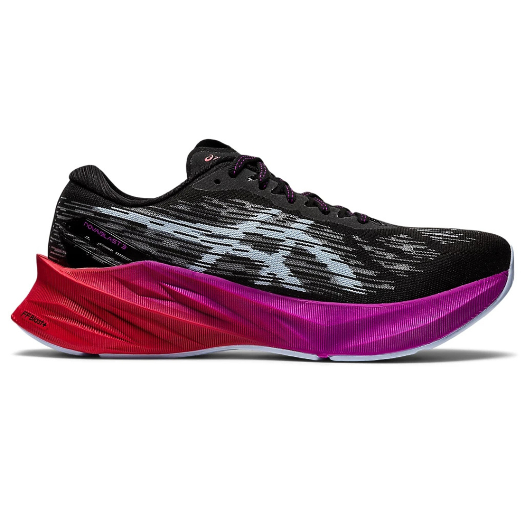 Asics Novablast 3™ – Noir avec Violet et Rouge