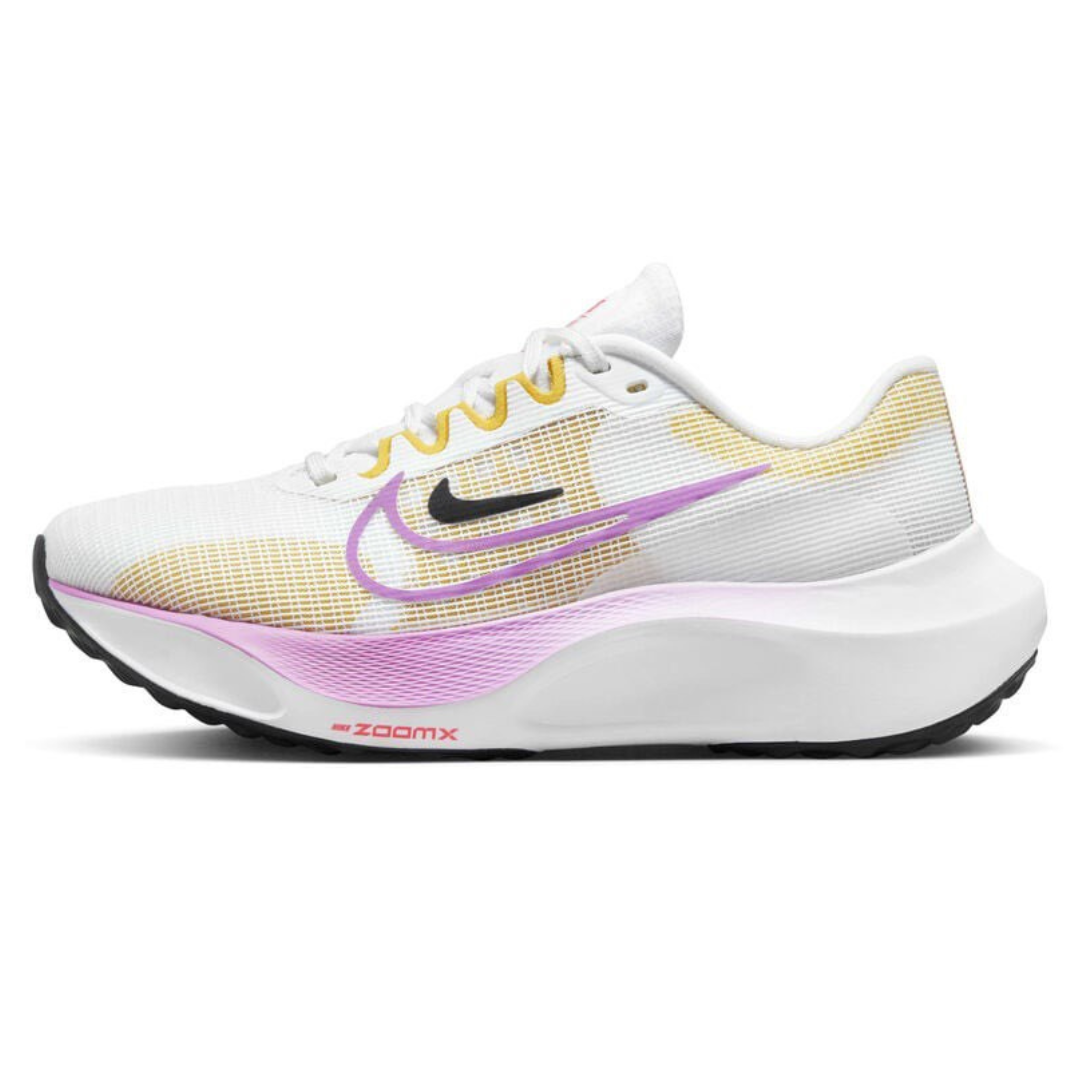 Nike Air Zoom Fly 5™ – Blanc incandescent avec jaune fluo et lilas onirique