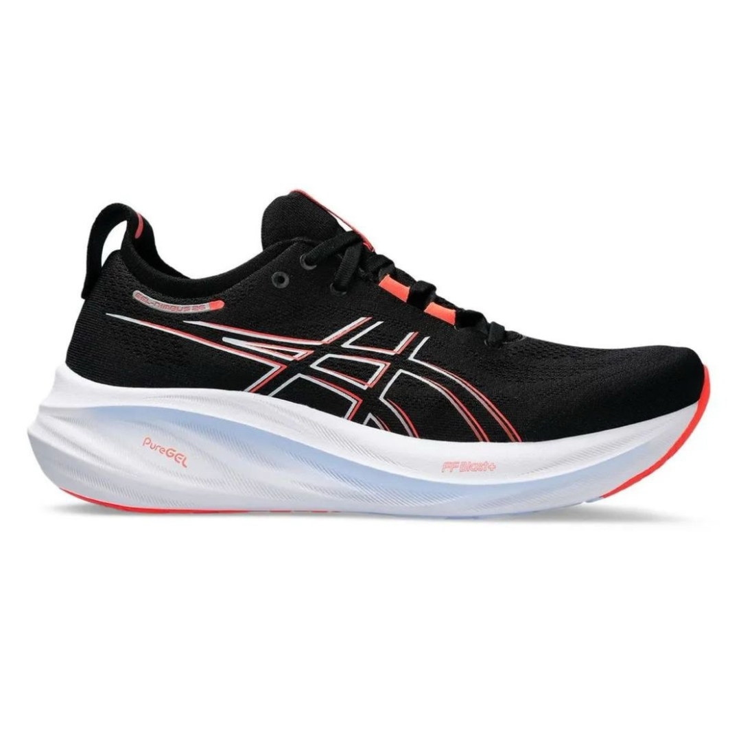 Asics Gel-Nimbus 26™ – Noir avec Blanc et Rouge