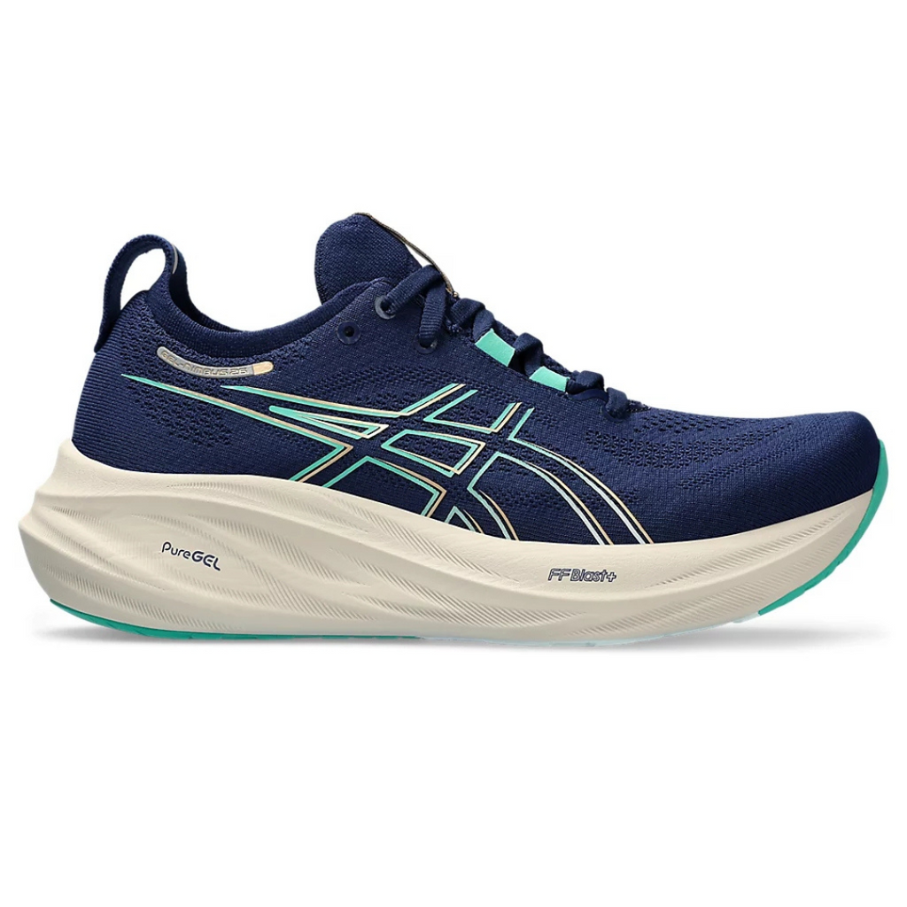 Asics Gel-Nimbus 26™ – Bleu Marine avec Crème et Vert