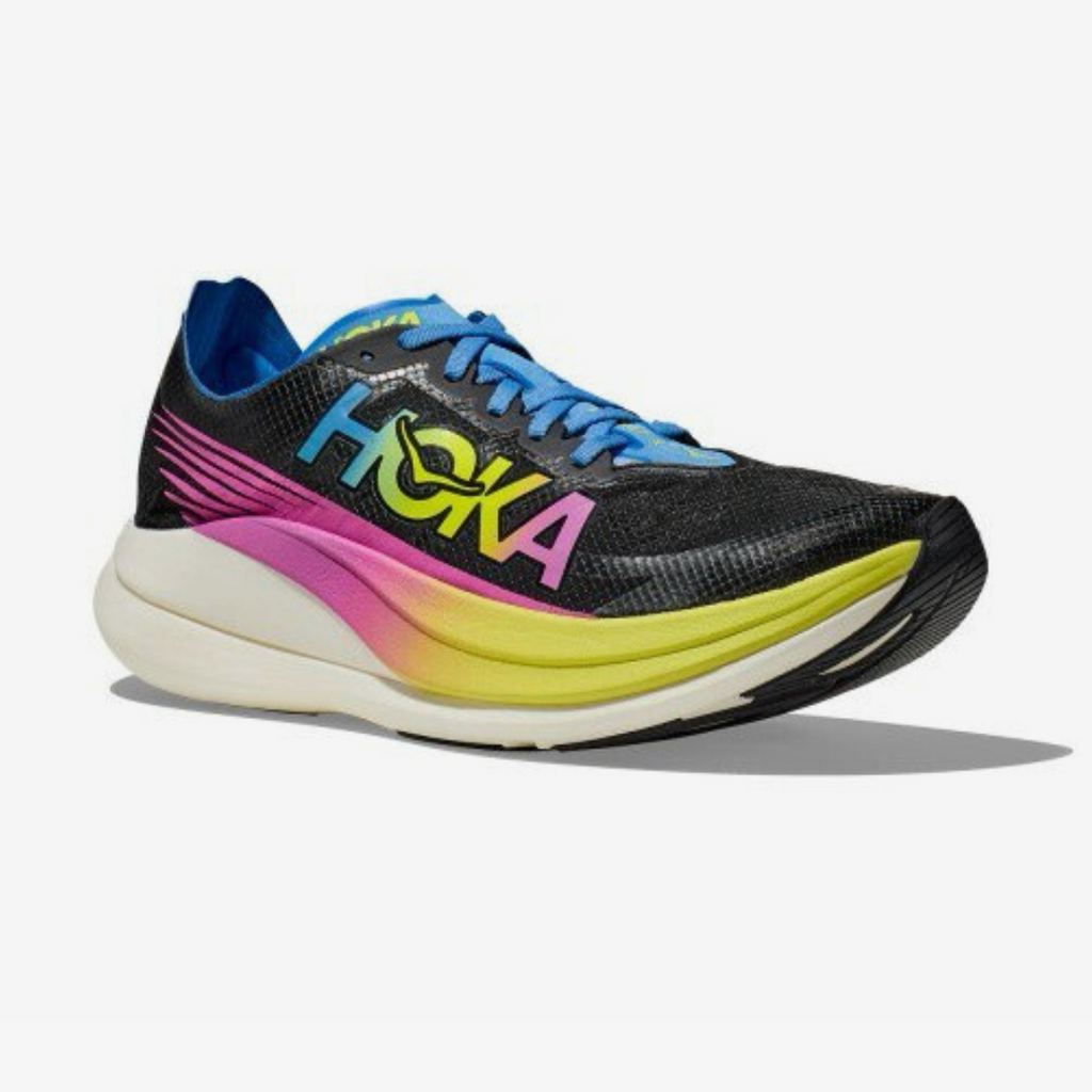 Hoka Rocket X 2 Unisexe™ – Noir Intense avec Couleurs Vibrantes Multiples