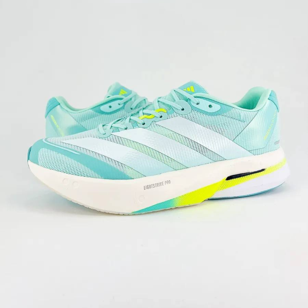 Adidas Adizero Boston 13™ – Aqua Flash avec Métallisé et Vert Citron