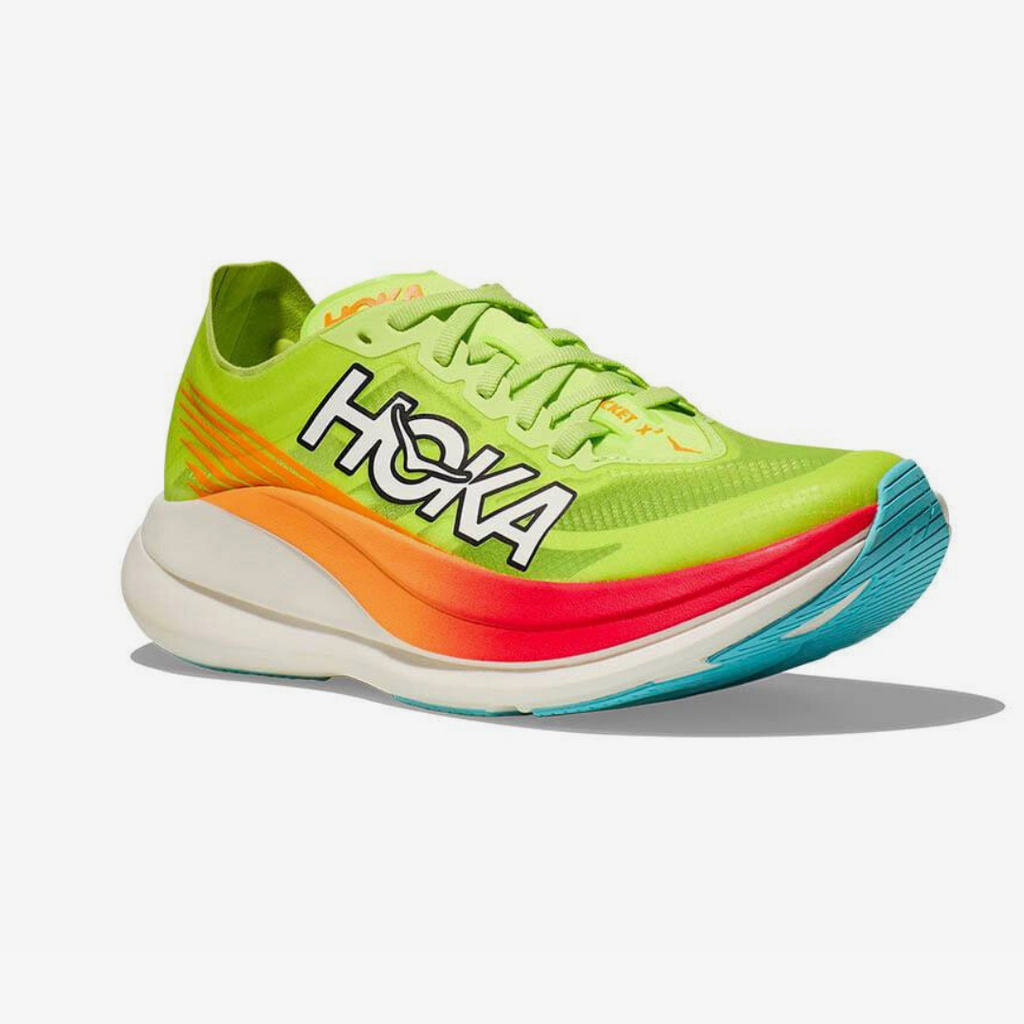 Hoka Rocket X 2 Unisexe™ – Vert Vibrant et Orange Énergique