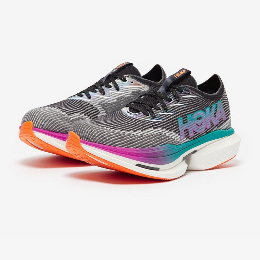 Hoka Cielo X1 Unisexe™ – Noir Intense avec Aqua Électrique Vibrant