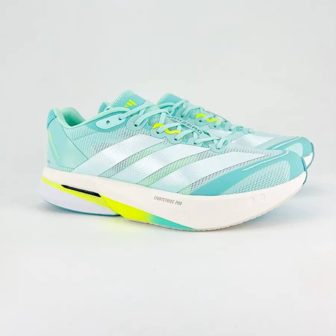 Adidas Adizero Boston 13™ – Aqua Flash avec Métallisé et Vert Citron