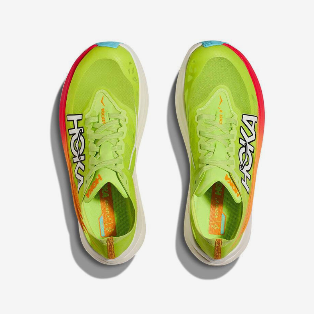 Hoka Rocket X 2 Unisexe™ – Vert Vibrant et Orange Énergique