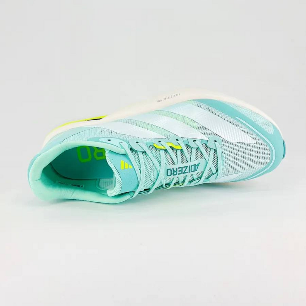 Adidas Adizero Boston 13™ – Aqua Flash avec Métallisé et Vert Citron