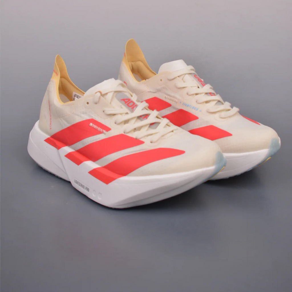 Adidas Adizero Adios Pro 4™ – Beige avec Rouge