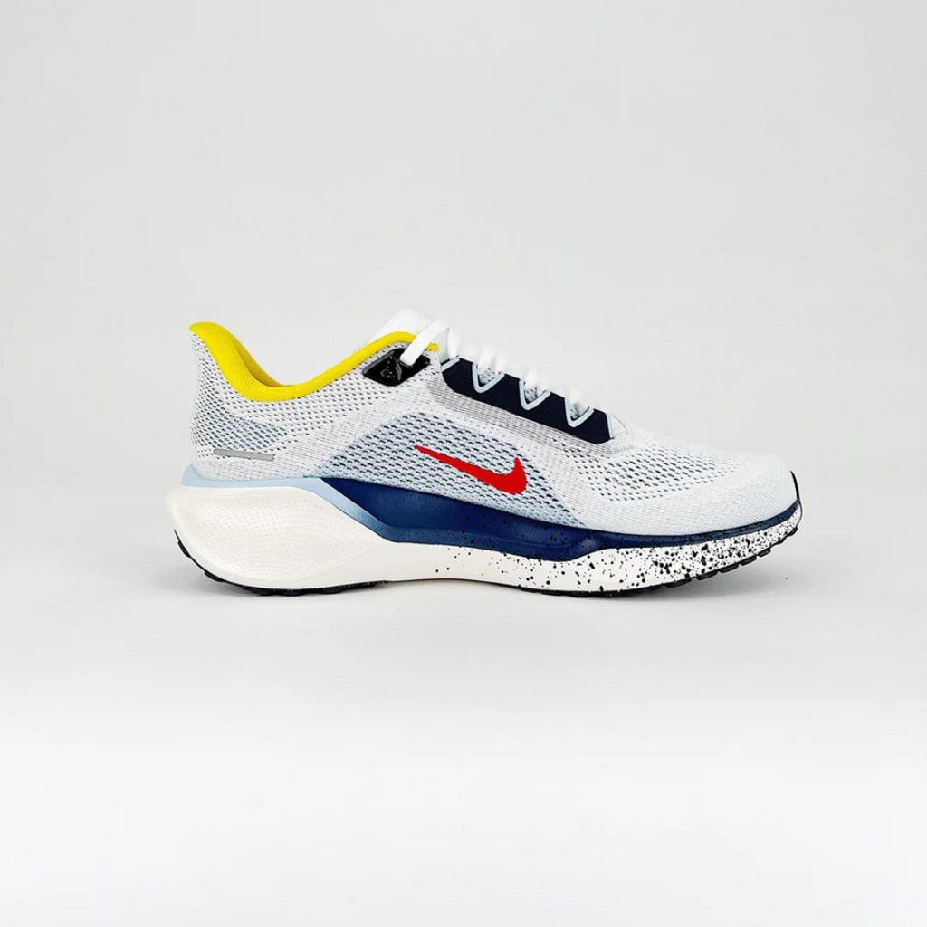 Nike Air Zoom Pegasus 41™ – Blanc avec Bleu, Jaune et Rouge
