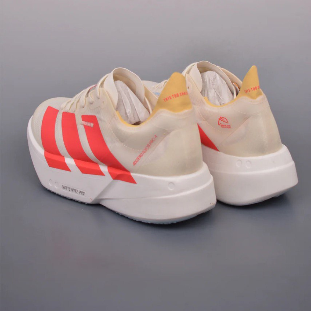 Adidas Adizero Adios Pro 4™ – Beige avec Rouge