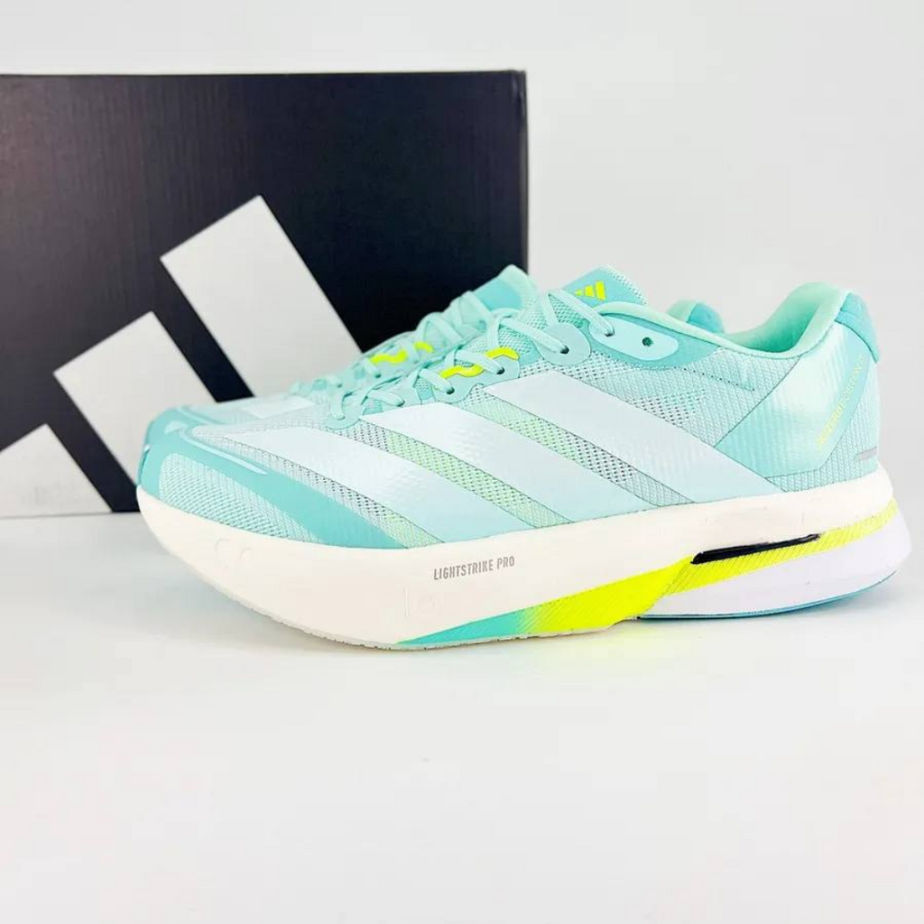 Adidas Adizero Boston 13™ – Aqua Flash avec Métallisé et Vert Citron