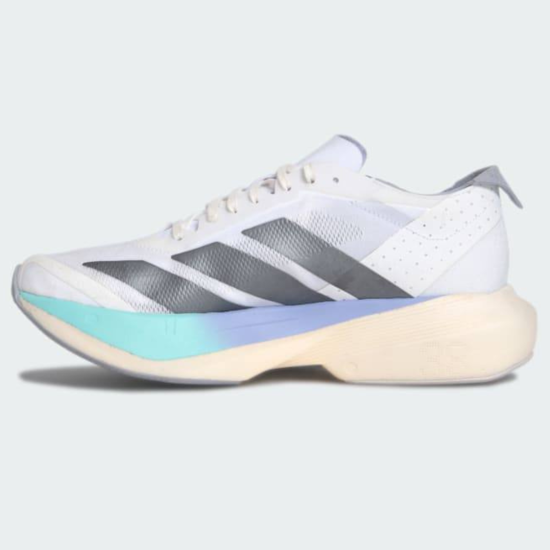 Adidas Adizero Drive RC™ – Cloud White avec Iron Metallic et Flash Aqua