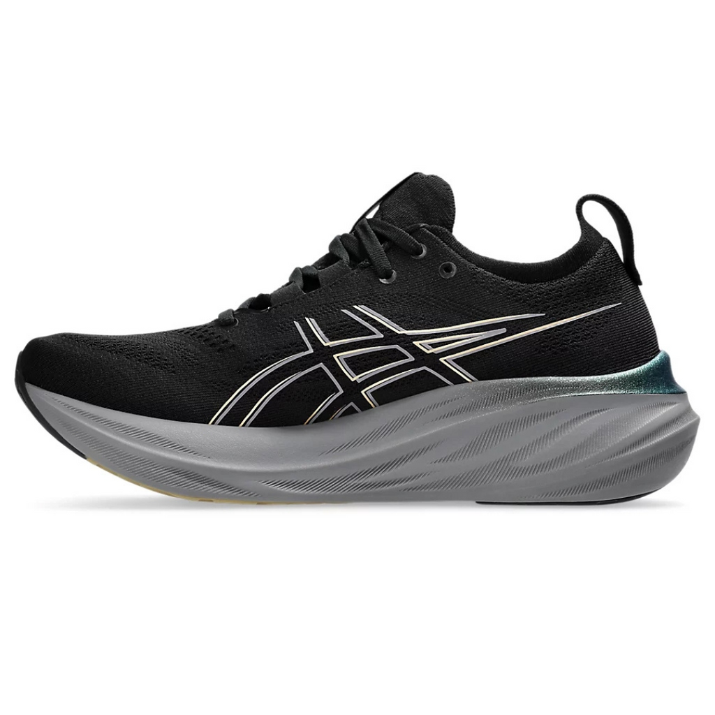 Asics Gel-Nimbus 26™ – Noir et Or avec Gris et Vert