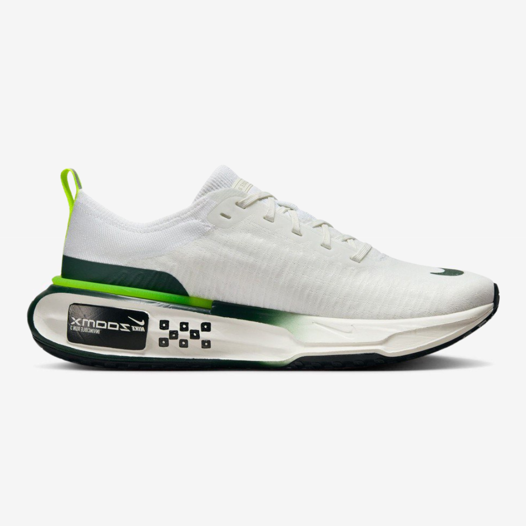 Nike ZoomX Invincible Run 3™ – Blanc Energy avec Vert Pro et Volt Black