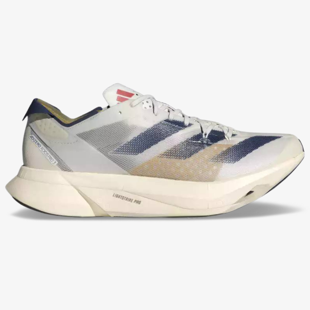 Adidas Adizero Adios Pro 3™ – Blanc/Bleu Foncé