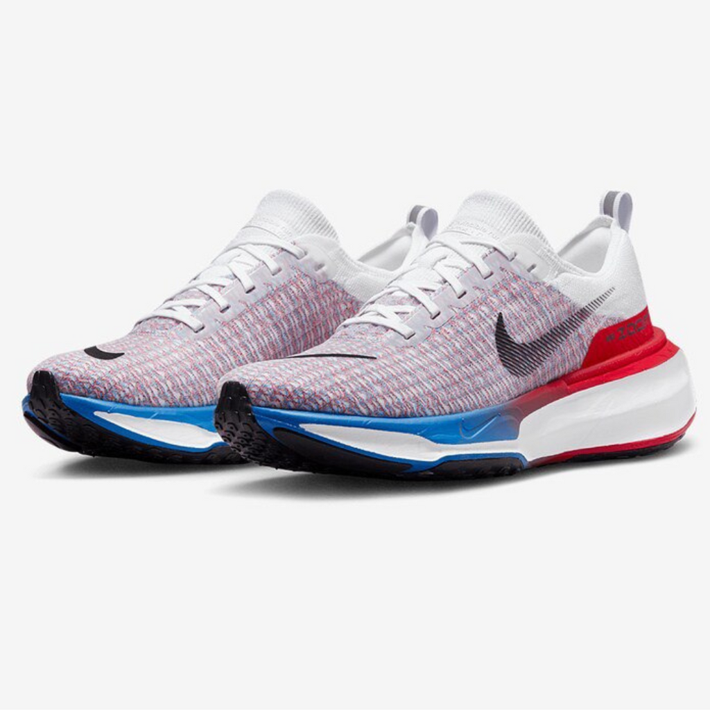 Nike ZoomX Invincible Run 3™ – White Motion w/ Blue & Crimson Pulse