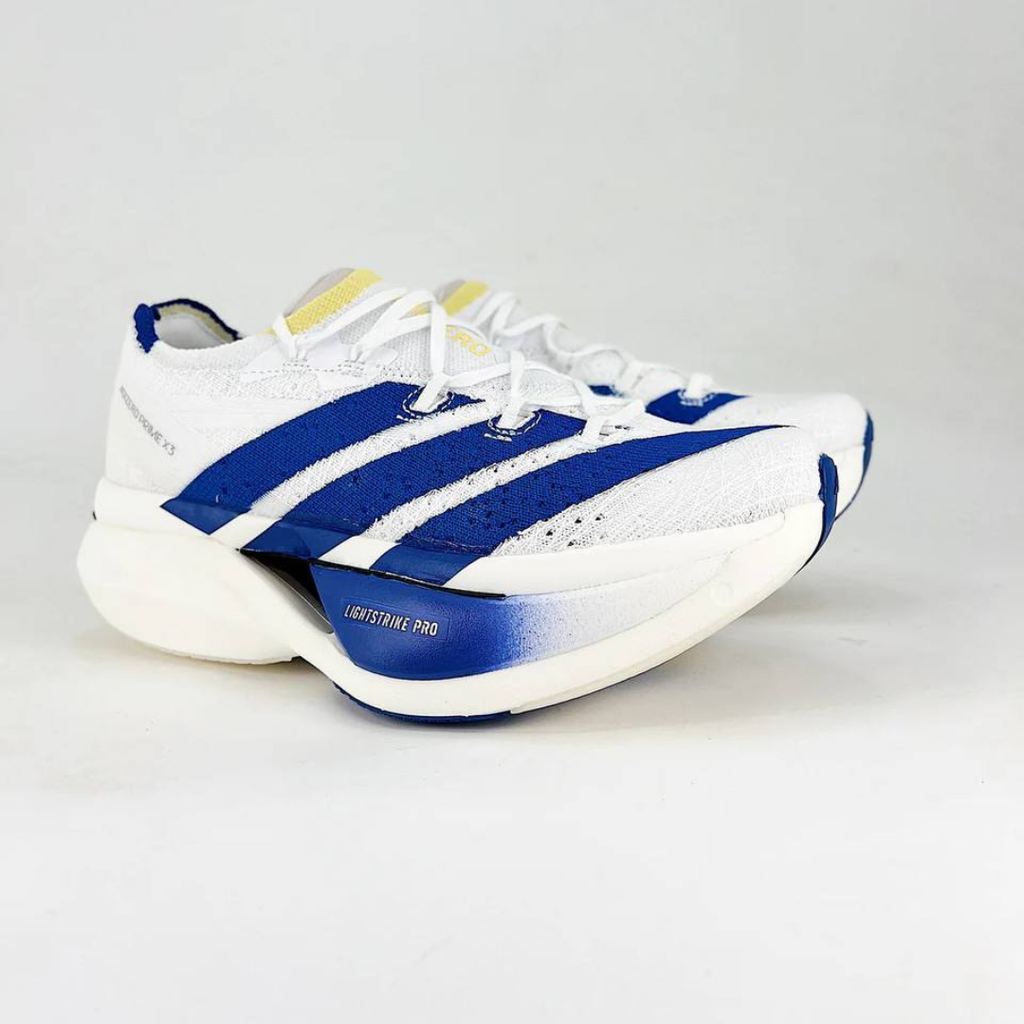 Adidas Adizero Prime X3 Strung™ – Blanc avec Bleu