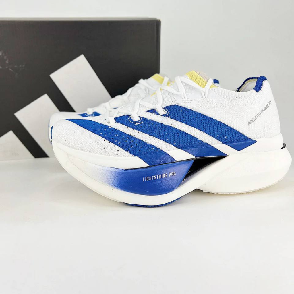 Adidas Adizero Prime X3 Strung™ – Blanc avec Bleu
