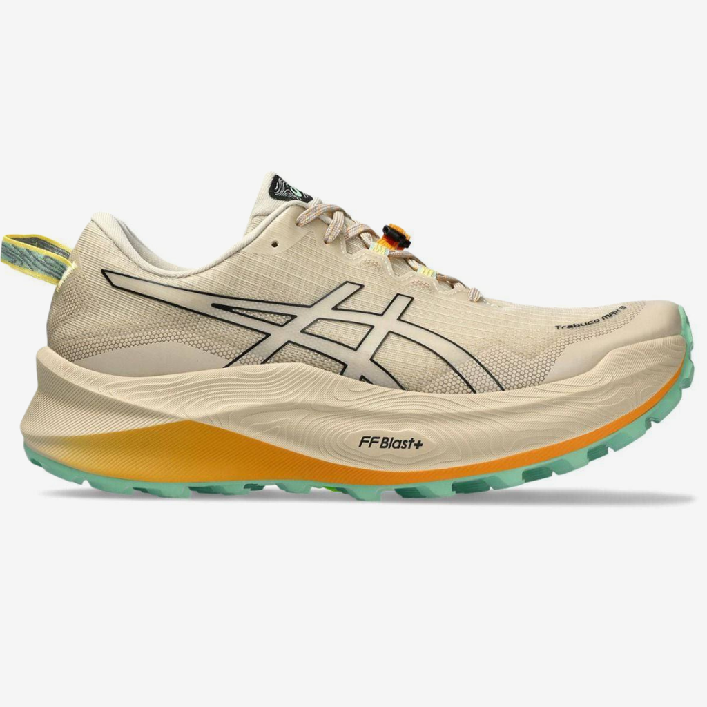 Asics Trabuco Max 3™ – Beige avec orange et vert