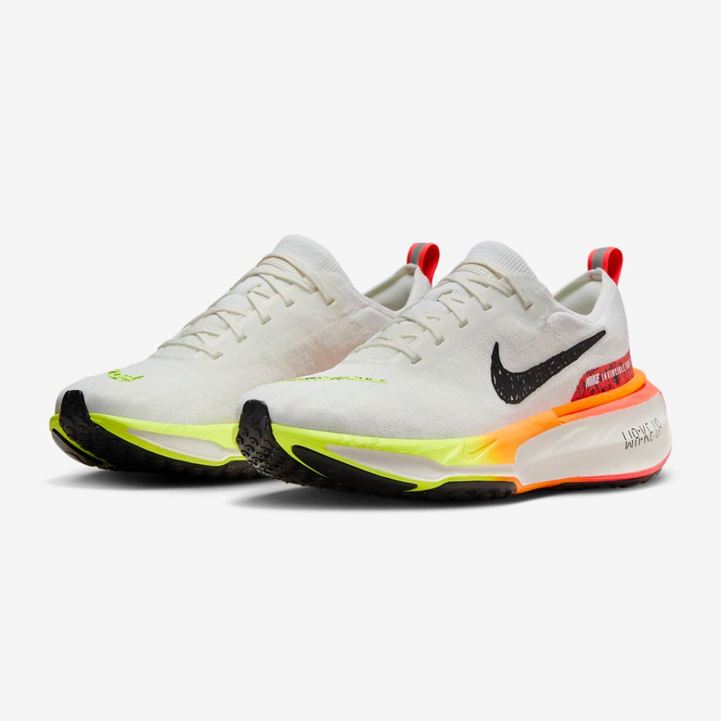 Nike ZoomX Invincible Run 3™ – Blanc luminescent avec Carmin vif