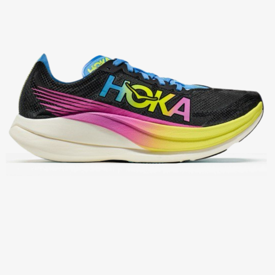 Hoka Rocket X 2 Unisexe™ – Noir Intense avec Couleurs Vibrantes Multiples