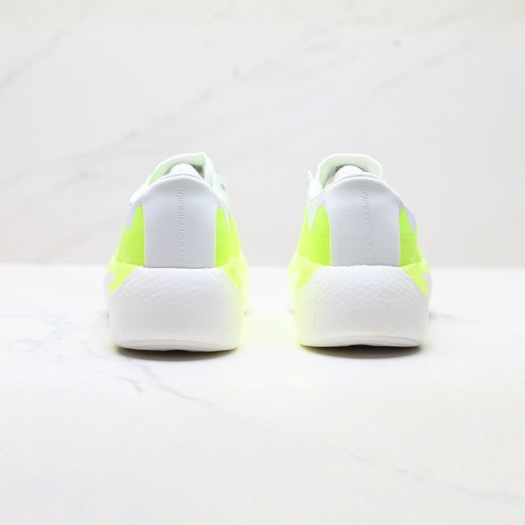 Adidas Hyperboost Edge™ – Blanc avec vert fluo