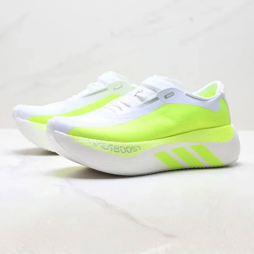 Adidas Hyperboost Edge™ – Blanc avec vert fluo