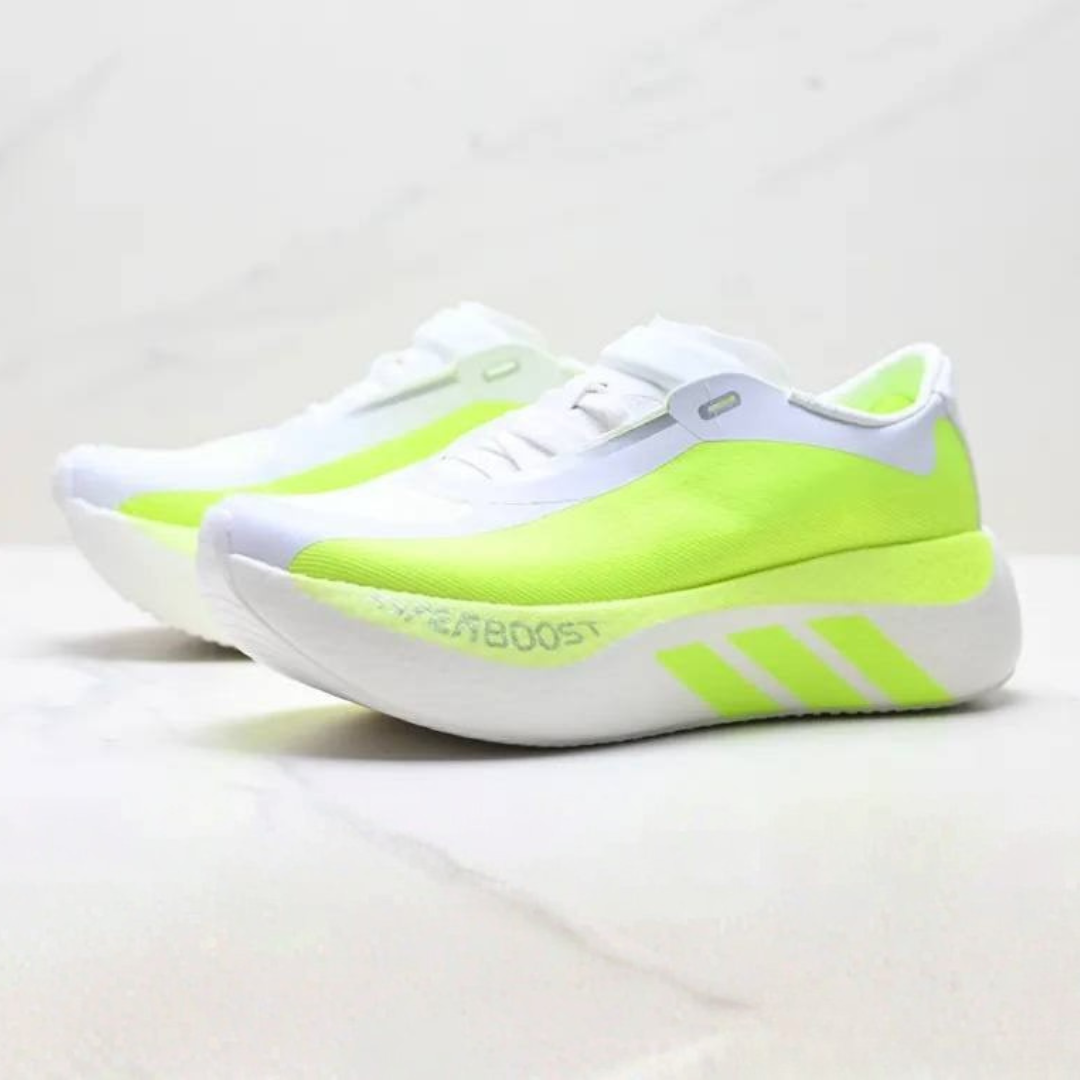 Adidas Hyperboost Edge™ – Blanc avec vert fluo