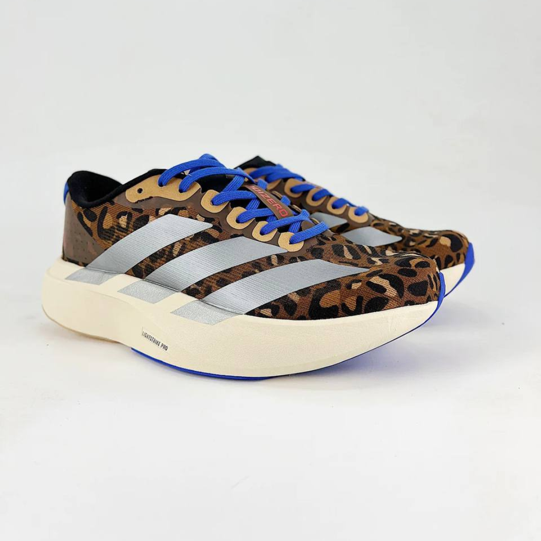 Adidas Adizero EVO SL™ – Marron avec Gris Métallisé et Bleu Lumineux