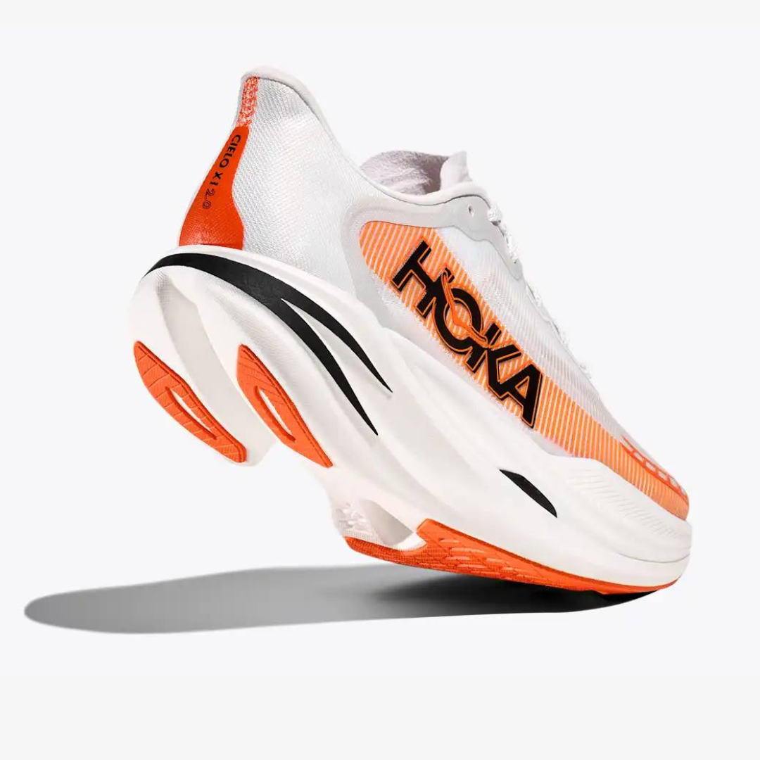 Hoka Cielo X1 2.0 Unisexe™ – Blanc Épuré avec Rouge Vif