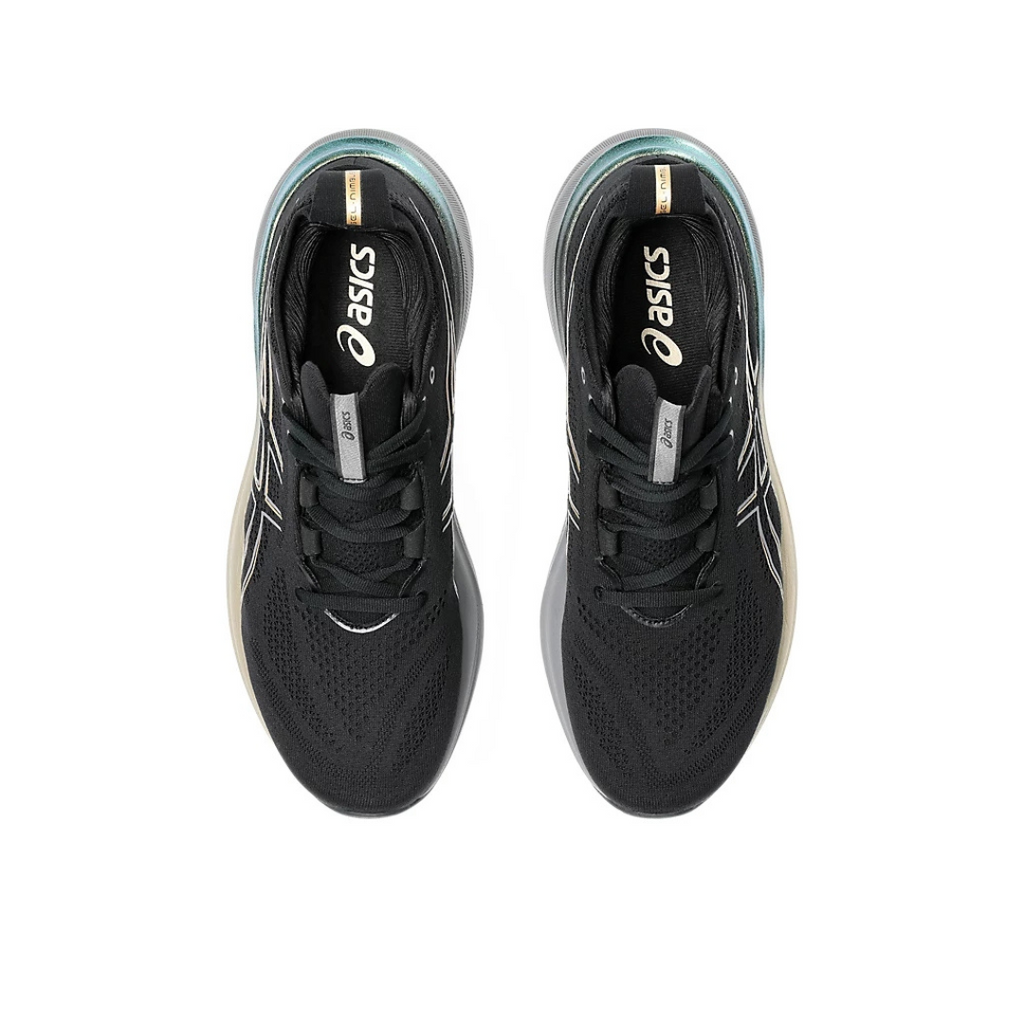 Asics Gel-Nimbus 26™ – Noir et Or avec Gris et Vert