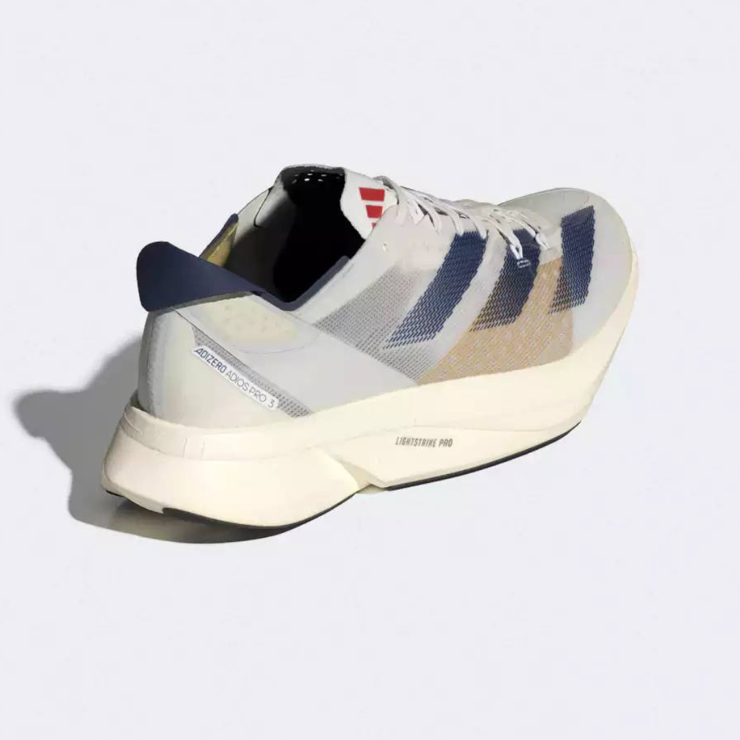 Adidas Adizero Adios Pro 3™ – Blanc/Bleu Foncé