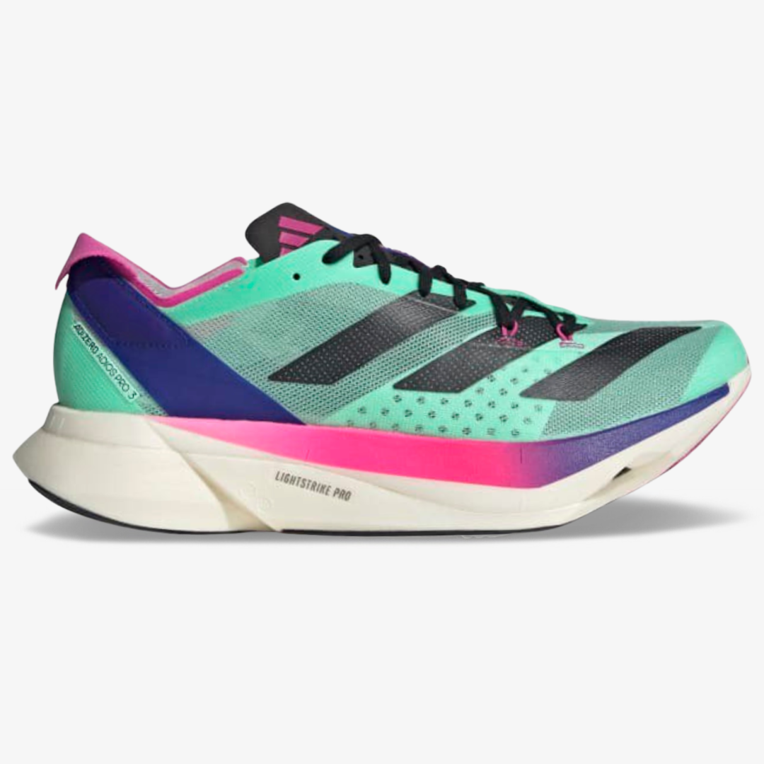 Adidas Adizero Adios Pro 3™ – Vert d'eau avec Noir et Rose