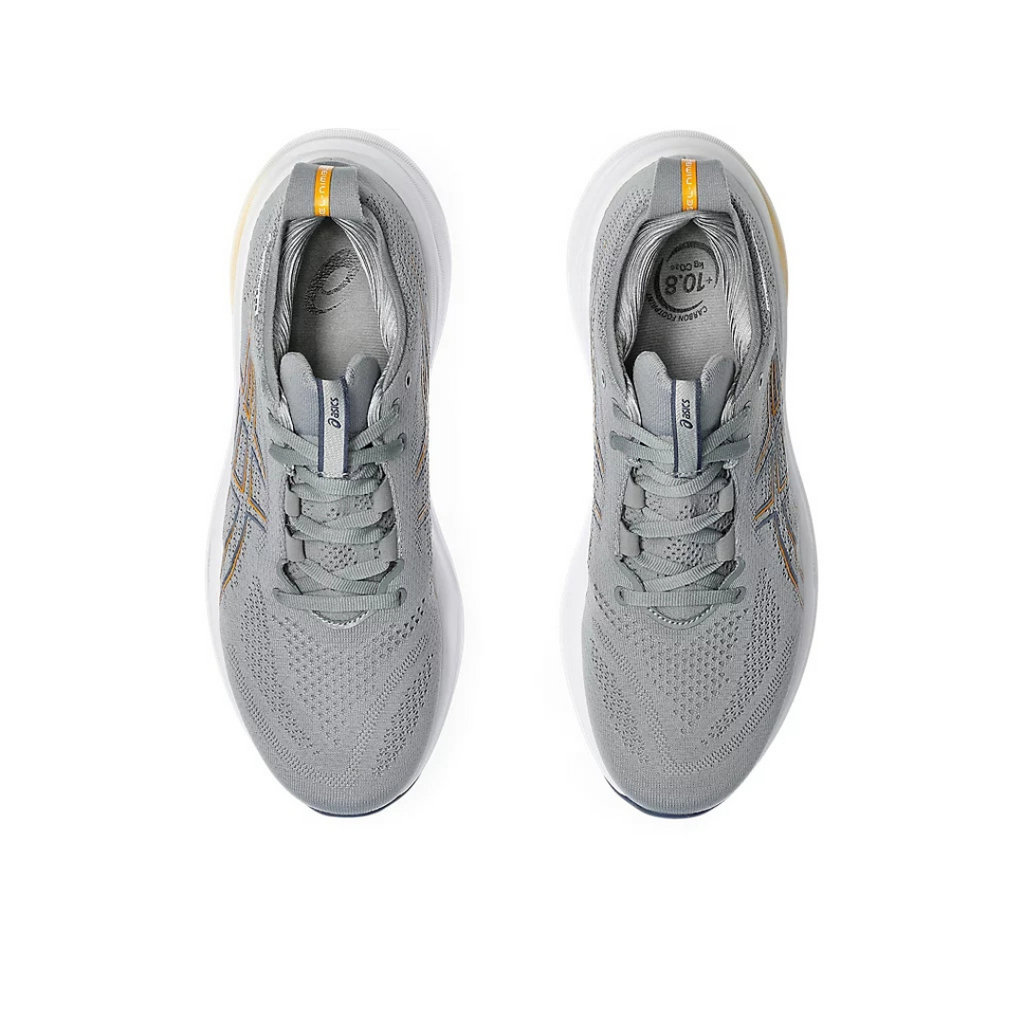 Asics Gel-Nimbus 26™ – Gris et bleu marine avec blanc et orange