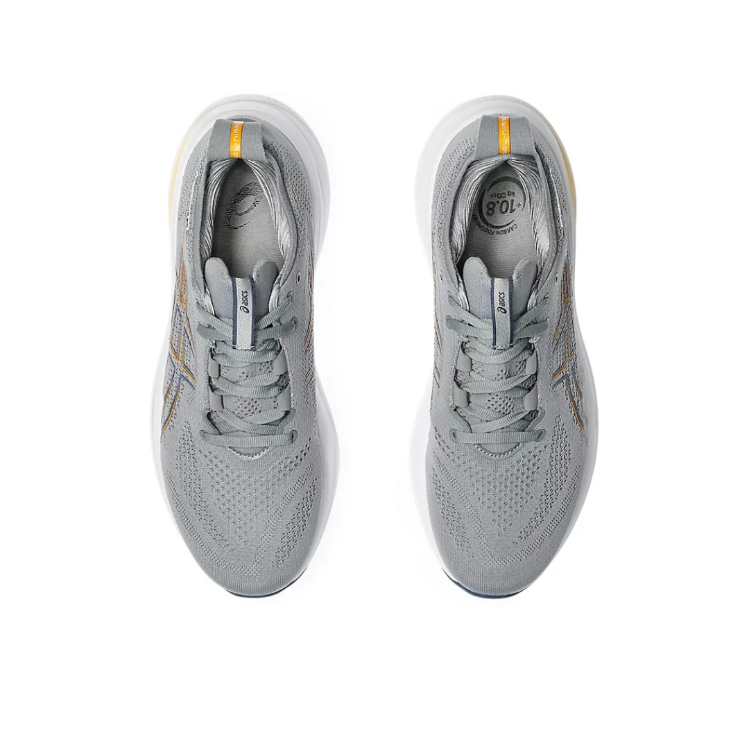Asics Gel-Nimbus 26™ – Gris et bleu marine avec blanc et orange