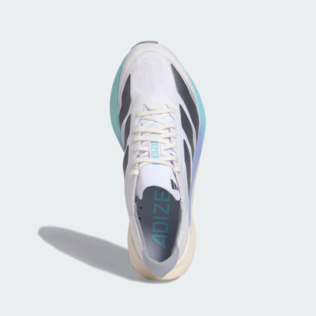 Adidas Adizero Drive RC™ – Cloud White avec Iron Metallic et Flash Aqua